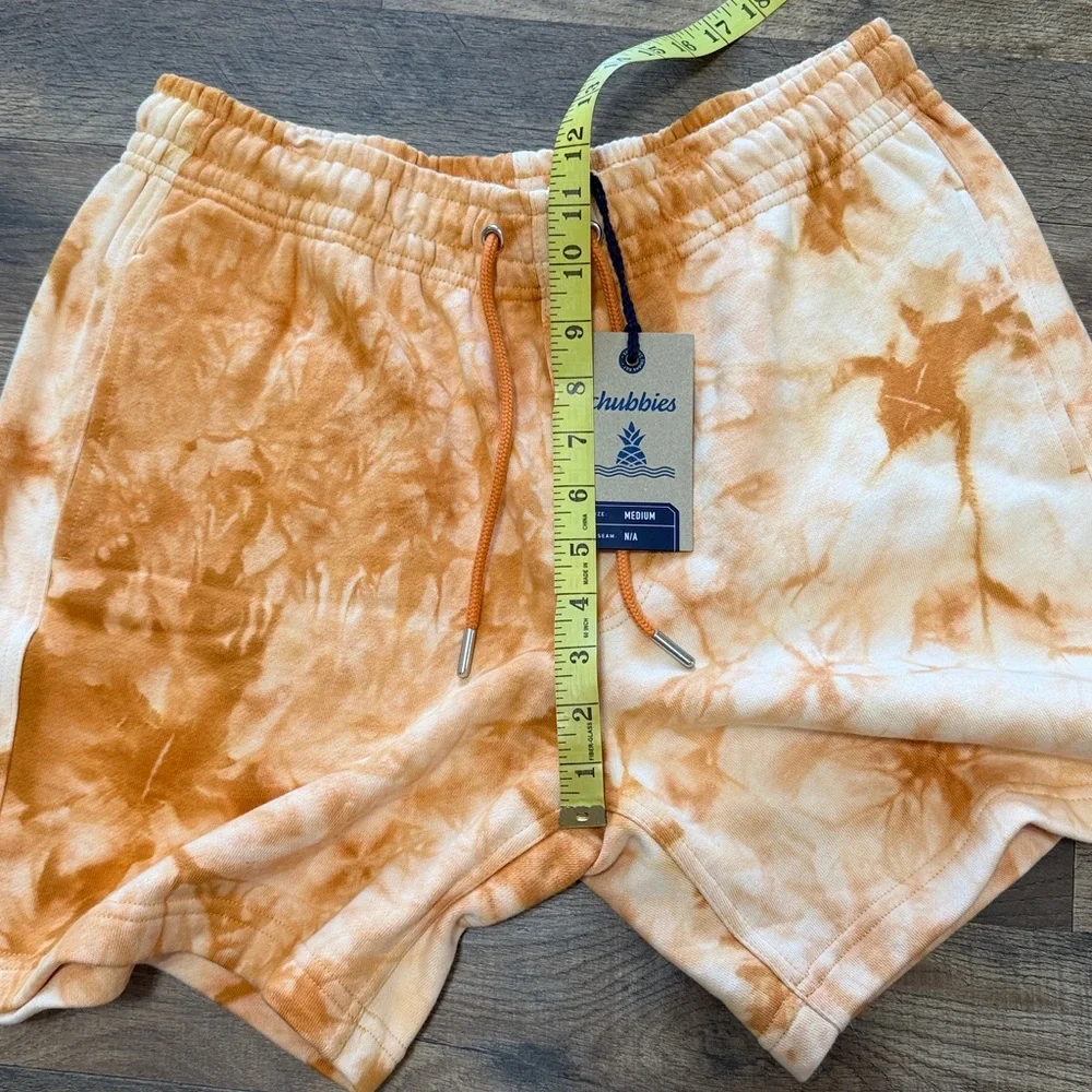pair of tie-dye tie-waist loungewear shorts by Chubbies